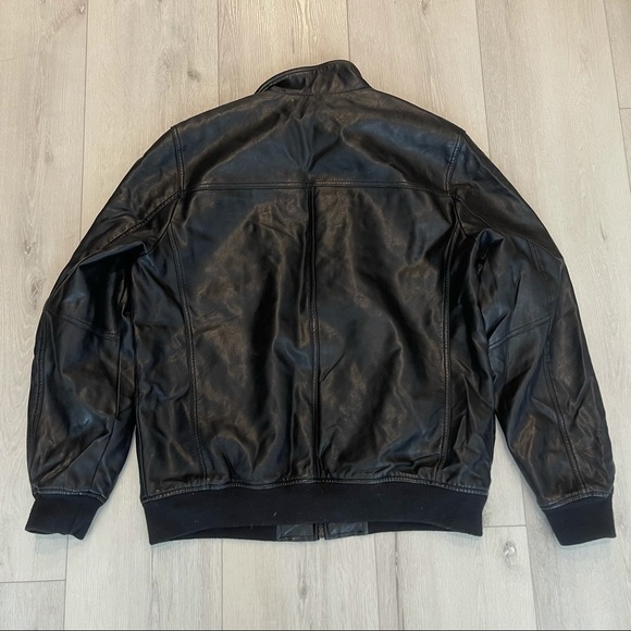 TOMMY HILFIGER Faux Leather Motorcycle Coat - Picture 12 of 13